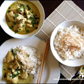 THAI GREEN CHICKEN CURRY AND COCONUT RICE